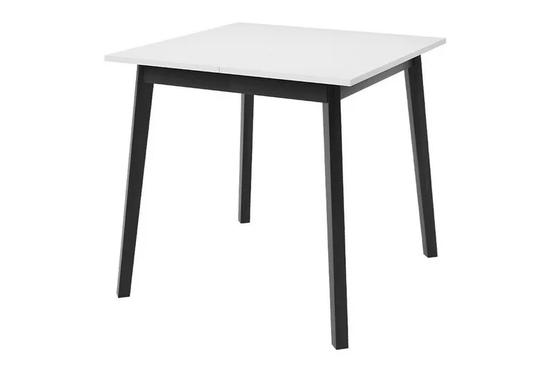 Narberth Lite Uttrekkbart Kvadratisk Spisebord 85 cm med Metallutseende, Hvit