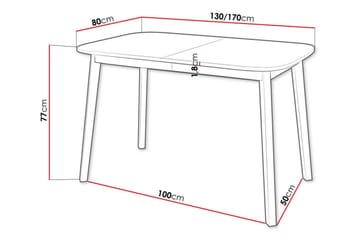 Narberth Spisebord 80 cm - Svart - Møbler - Bord - Spisebord & kjøkkenbord