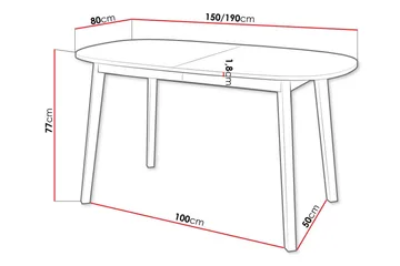 Narberth Spisebord 80 cm - Svart - Møbler - Bord - Spisebord & kjøkkenbord