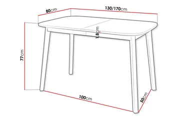 Narberth Uttrekkbart Ovalt Spisebord 130 cm med Betonglook - Lysegrå - Møbler - Bord - Spisebord & kjøkkenbord