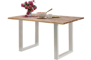 Netan Spisebord 200 cm - Akasie Brun|Hvit - Møbler - Bord - Spisebord & kjøkkenbord