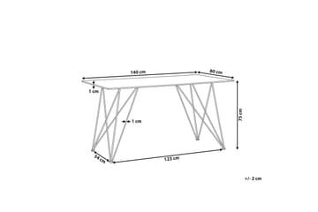 Nunierra Spisebord 140 cm - Svart / Gull - Møbler - Bord - Spisebord & kjøkkenbord
