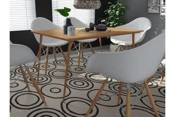Oktoos Rektangulært Spisebord 120 cm i Tre med Metallben - Brun - Møbler - Bord - Spisebord & kjøkkenbord