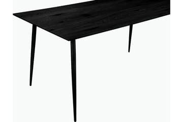 Oktoos Rektangulært Spisebord 160 cm med Tre- og Valnøttutseende - Svart - Møbler - Bord - Spisebord & kjøkkenbord