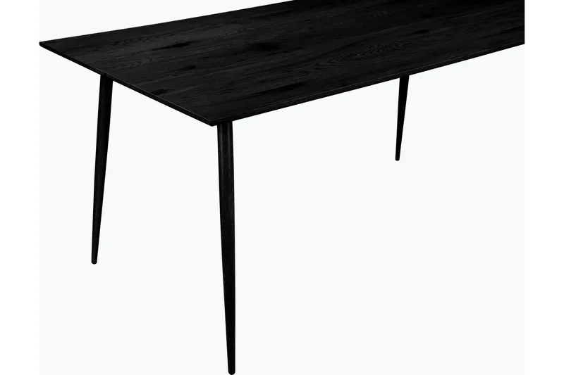 Oktoos Rektangulært Spisebord 160 cm med Tre- og Valnøttutseende, Svart