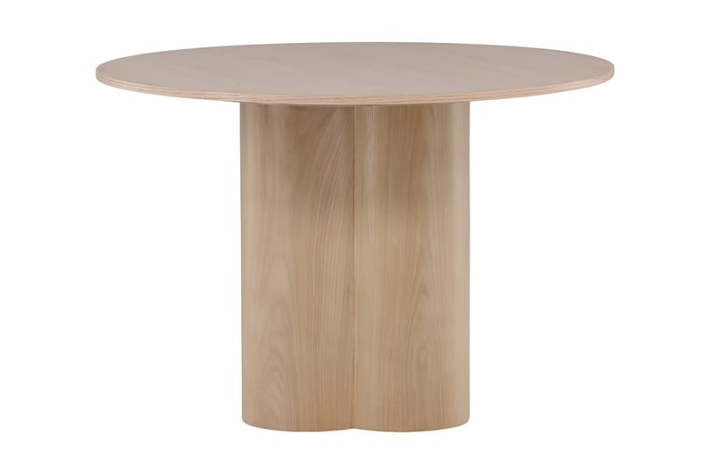 Olivia Rundt Spisebord 110 cm med Treutseende - Whitewash - Møbler - Bord - Spisebord & kjøkkenbord