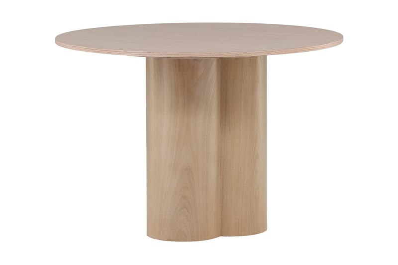Olivia Rundt Spisebord 110 cm med Treutseende - Whitewash - Møbler - Bord - Spisebord & kjøkkenbord