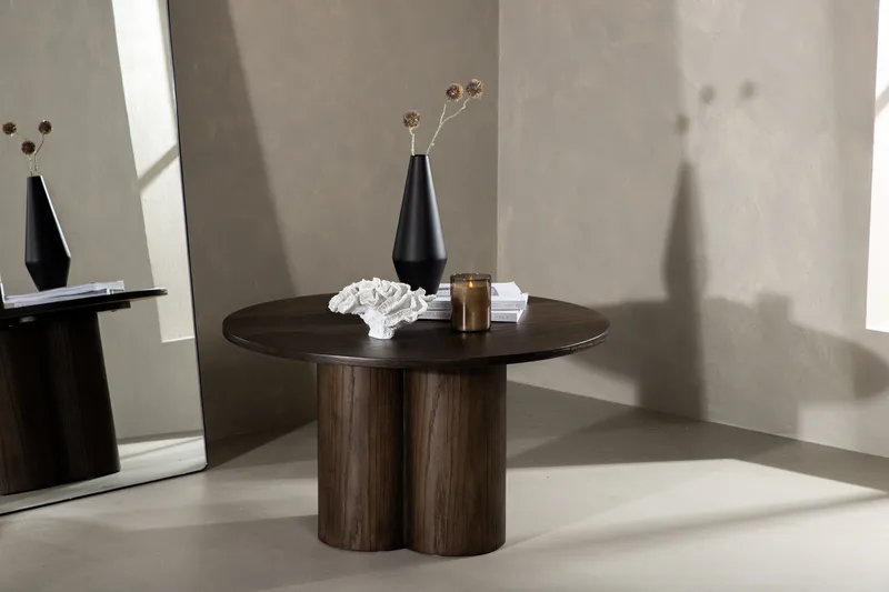 Olivia Sofabord 80 cm Rundt - Brun - Møbler - Bord - Spisebord & kjøkkenbord