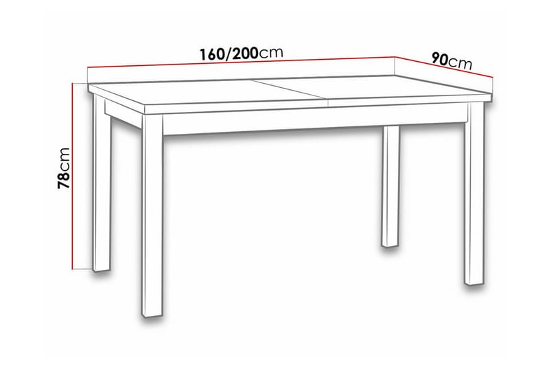 Patrickswell Matbord 90 cm NO_BRAND White - Møbler - Bord - Spisebord & kjøkkenbord