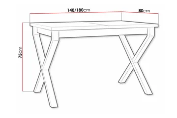 Patrickswell Spisebord 80 cm - Hvid - Møbler - Bord - Spisebord & kjøkkenbord
