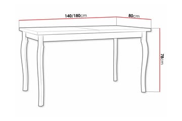 Patrickswell Spisebord 80 cm - Hvid - Møbler - Bord - Spisebord & kjøkkenbord