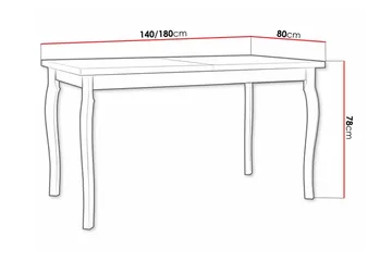 Patrickswell Spisebord 80 cm - Hvid - Møbler - Bord - Spisebord & kjøkkenbord