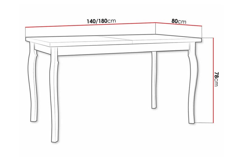 Patrickswell Spisebord 80 cm - Hvid - Møbler - Bord - Spisebord & kjøkkenbord