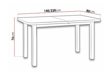 Patrickswell Spisebord 80 cm - Hvid - Møbler - Bord - Spisebord & kjøkkenbord