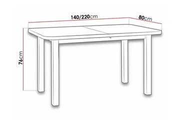 Patrickswell Spisebord 80 cm - Hvid - Møbler - Bord - Spisebord & kjøkkenbord