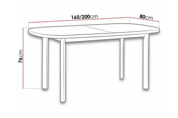 Patrickswell Spisebord 80 cm - Hvid - Møbler - Bord - Spisebord & kjøkkenbord