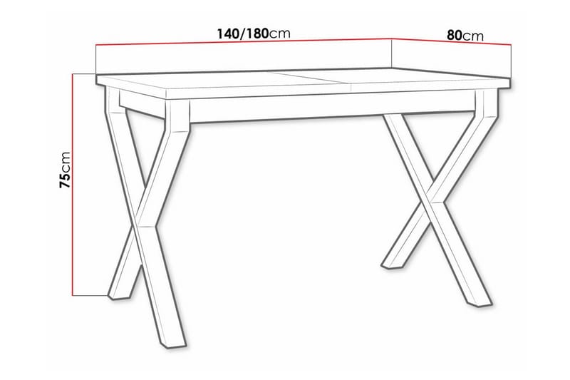 Patrickswell Spisebord 80 cm - Svart - Møbler - Bord - Spisebord & kjøkkenbord