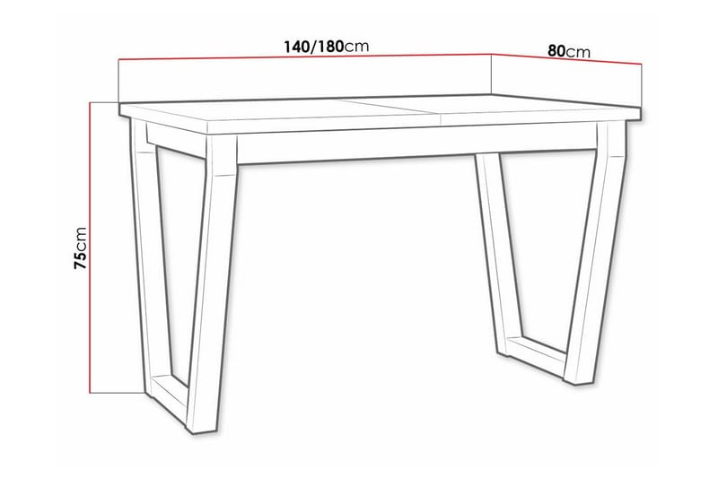 Patrickswell Spisebord 80 cm - Svart - Møbler - Bord - Spisebord & kjøkkenbord