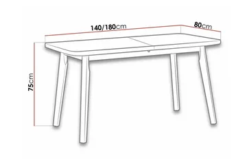 Patrickswell Spisebord 80 cm - Svart - Møbler - Bord - Spisebord & kjøkkenbord