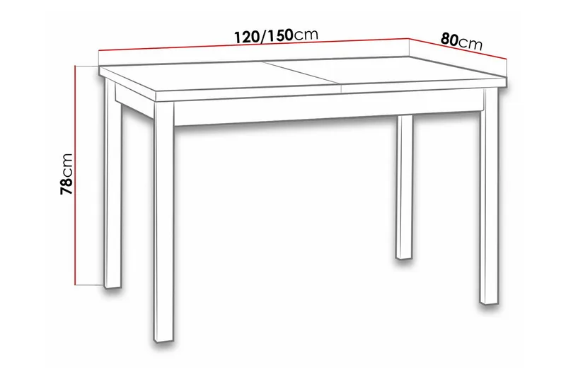 Patrickswell spisebord 80 cm - Møbler - Bord - Spisebord & kjøkkenbord