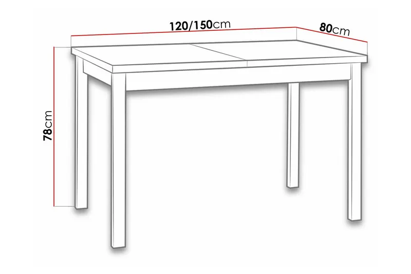 Patrickswell spisebord 80 cm - Møbler - Bord - Spisebord & kjøkkenbord