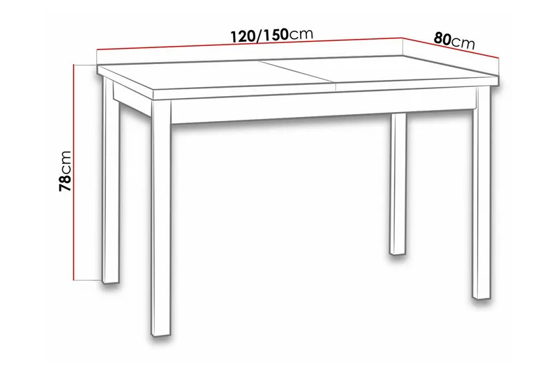 Patrickswell spisebord 80 cm - Møbler - Bord - Spisebord & kjøkkenbord