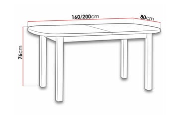 Patrickswell Uttrekkbart Ovalt Spisebord 160 cm i Tre - Hvit - Møbler - Bord - Spisebord & kjøkkenbord