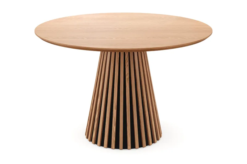 Peyra Rundt Spisebord 110 cm Finér, Eik