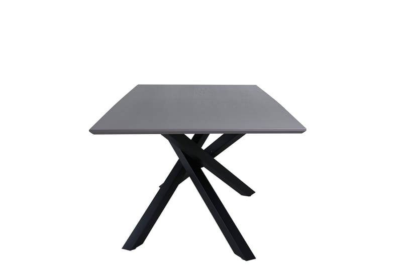 Piazza Rektangulært Spisebord 190 cm i Tre med Valnøtt- og Metallutseende - Svart - Møbler - Bord - Spisebord & kjøkkenbord