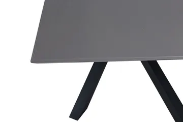 Piazza Rektangulært Spisebord 190 cm i Tre med Valnøtt- og Metallutseende - Svart - Møbler - Bord - Spisebord & kjøkkenbord