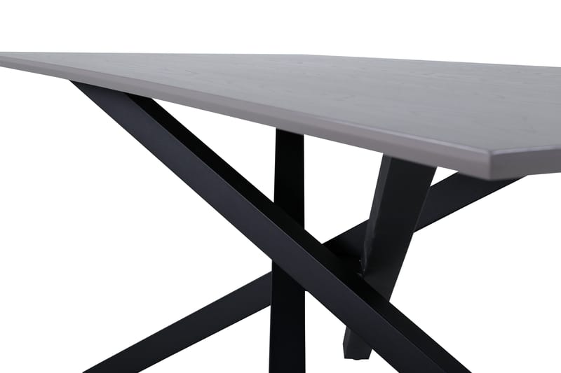 Piazza Rektangulært Spisebord 190 cm i Tre med Valnøtt- og Metallutseende - Svart - Møbler - Bord - Spisebord & kjøkkenbord