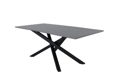 Piazza Rektangulært Spisebord 190 cm i Tre med Valnøtt- og Metallutseende - Svart - Møbler - Bord - Spisebord & kjøkkenbord