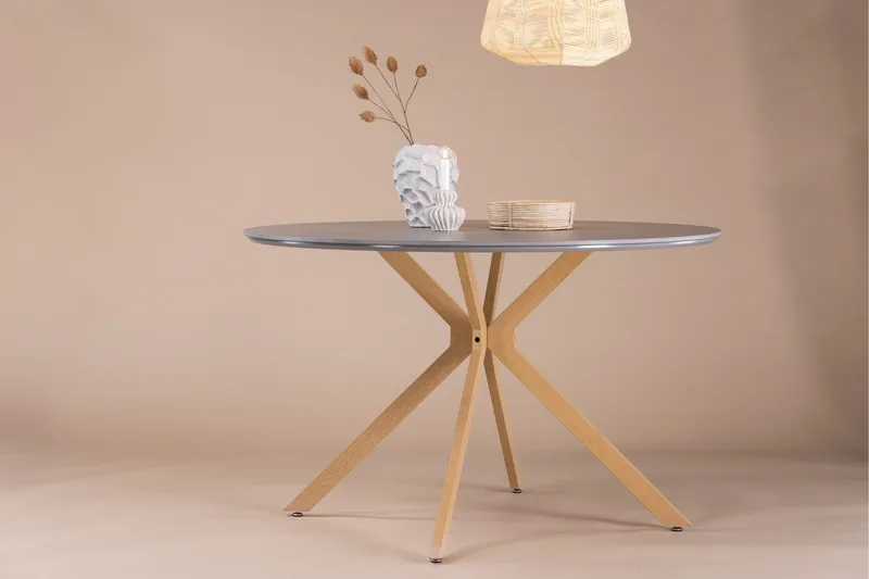 Piazza Rundt Spisebord 120 cm - Grå - Møbler - Bord - Spisebord & kjøkkenbord