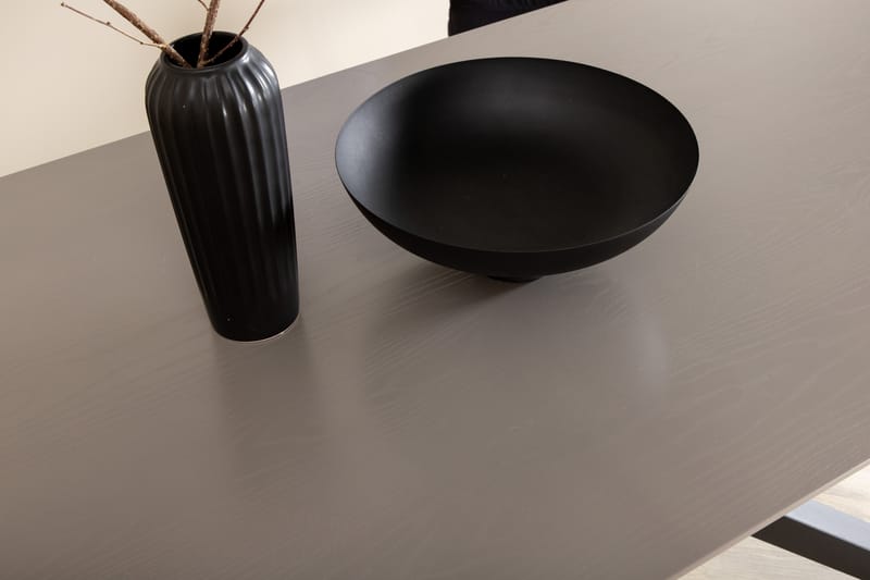 Piazza Spisebord 190 cm - Grå/Sort - Møbler - Bord - Spisebord & kjøkkenbord