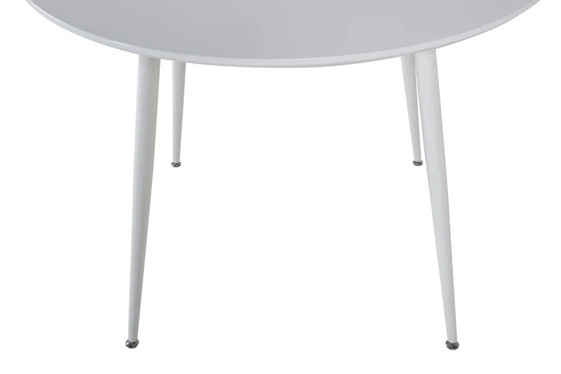 Plaza Lite Rundt Spisebord 100 cm i Malt Tre - Hvit - Møbler - Bord - Spisebord & kjøkkenbord