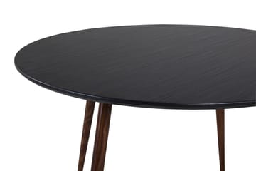 Plaza Rundt Spisebord 100 cm med Valnøtteffekt - Brun|Svart - Møbler - Bord - Spisebord & kjøkkenbord