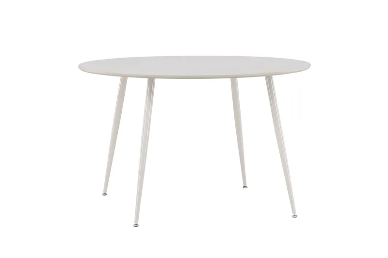 Plaza Rundt Spisebord 120 cm med Metalllook - Beige - Møbler - Bord - Spisebord & kjøkkenbord