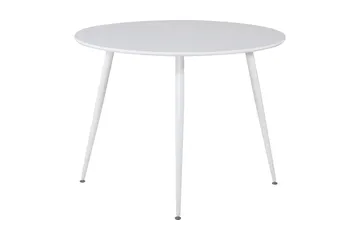 Plaza Spisebord Rundt - Hvid/Hvid - Møbler - Bord - Spisebord & kjøkkenbord