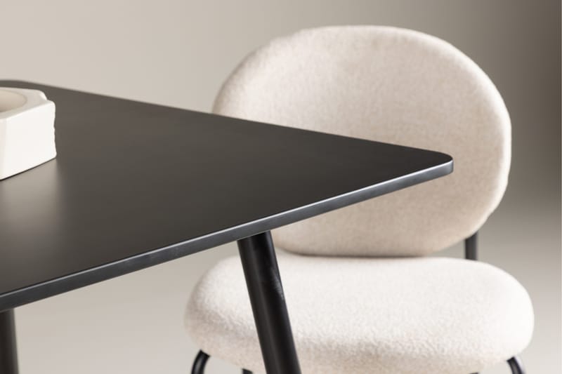 Polar Lite Kvadratisk Spisebord 75 cm i Tre med Metallutseende - Svart - Møbler - Bord - Spisebord & kjøkkenbord