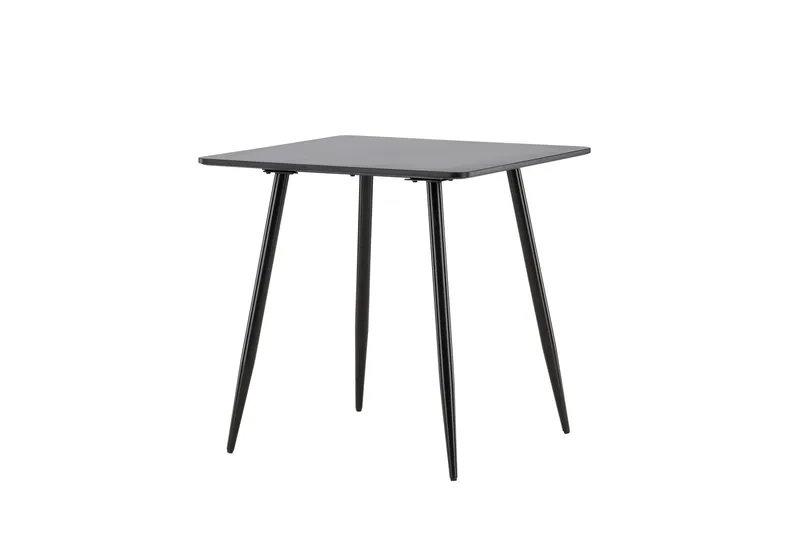 Polar Lite Kvadratisk Spisebord 75 cm i Tre med Metallutseende, Svart