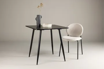 Polar Lite Kvadratisk Spisebord 75 cm i Tre med Metallutseende - Svart - Møbler - Bord - Spisebord & kjøkkenbord