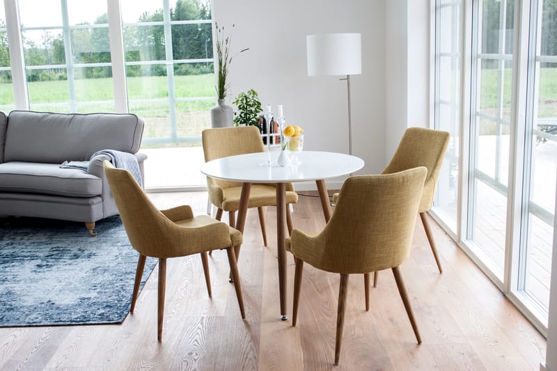 Polar Lite Rundt Spisebord 90 cm i Tre - Hvit - Møbler - Bord - Spisebord & kjøkkenbord