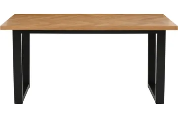 Pozzo Rektangulært Spisebord 140 cm i Tre med Metallben - Brun|Svart - Møbler - Bord - Spisebord & kjøkkenbord