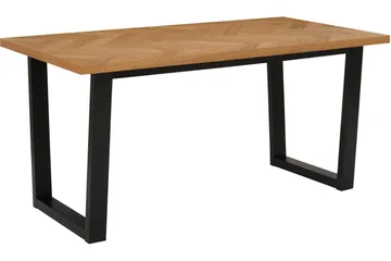 Pozzo Rektangulært Spisebord 140 cm i Tre med Metallben - Brun|Svart - Møbler - Bord - Spisebord & kjøkkenbord