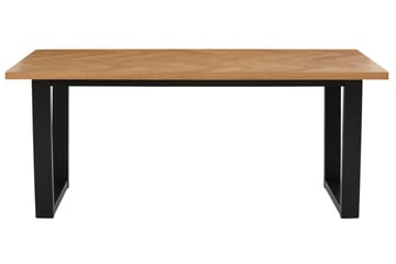 Pozzo Rektangulært Spisebord 180 cm med Tre- og Eikeutseende - Brun|Svart - Møbler - Bord - Spisebord & kjøkkenbord