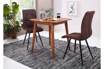 Raengel Kvadratisk Spisebord 80 cm i Tre med Valnøttutseende - Brun - Møbler - Bord - Spisebord & kjøkkenbord