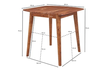 Raengel Spisebord 80 cm - Brun - Møbler - Bord - Spisebord & kjøkkenbord