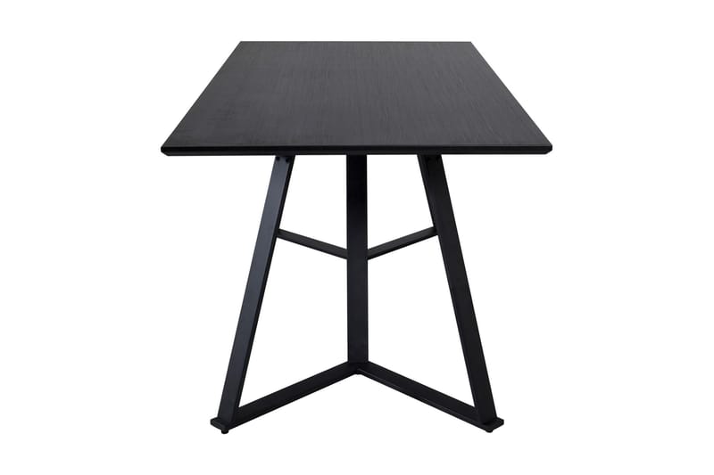 Rajadell Rektangulært Spisebord 180 cm med Mørkt Tre- og Metallutseende - Svart - Møbler - Bord - Spisebord & kjøkkenbord