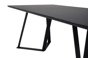 Rajadell Rektangulært Spisebord 180 cm med Mørkt Tre- og Metallutseende - Svart - Møbler - Bord - Spisebord & kjøkkenbord