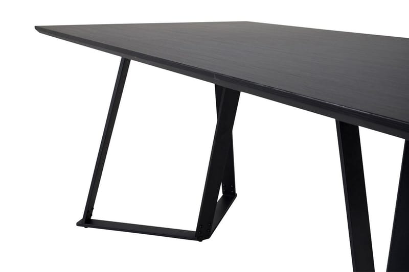 Rajadell Rektangulært Spisebord 180 cm med Mørkt Tre- og Metallutseende - Svart - Møbler - Bord - Spisebord & kjøkkenbord